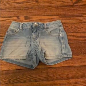 Justice sparkly jean shorts